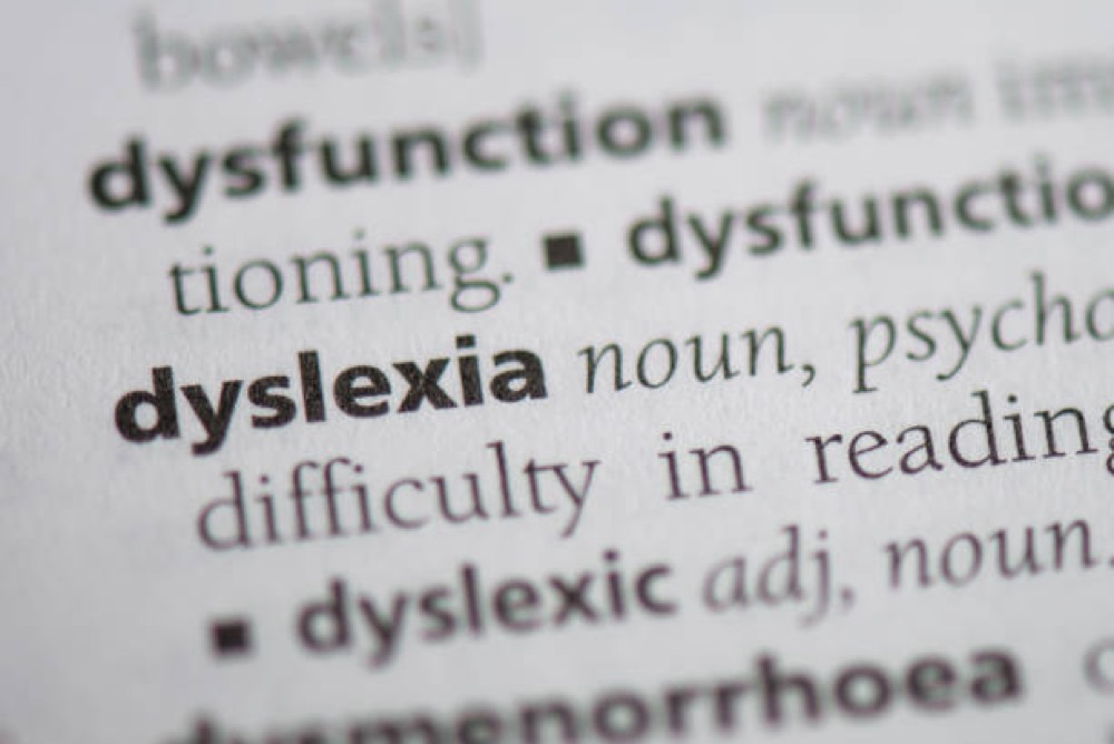 A dictionary entry for the word dyslexia